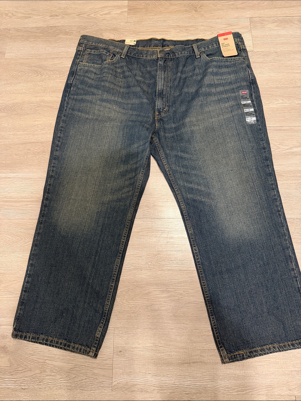 Levi's Men's Size waist 48 and length 29 Relaxed Indigo Blue Jeans